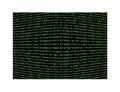 binary coding in green magnified in a convex manner Royalty Free Stock Photo