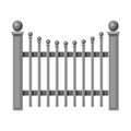 Illustration of metal forged fence.