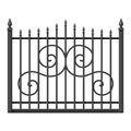 Illustration of metal forged fence. Royalty Free Stock Photo