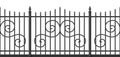 Illustration of metal forged fence.