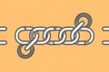 Interconnected Metal Chain Links, Strength, Unity, and Connection
