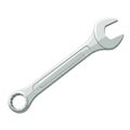 The ring spanner side shows a multi point design for hexagonal nuts Royalty Free Stock Photo