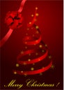 Illustration of a metaphoric red Christmas tree Royalty Free Stock Photo