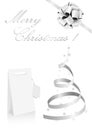 Illustration of a metaphoric silver Christmas tree Royalty Free Stock Photo