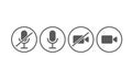 illustration of mic and video icon Royalty Free Stock Photo