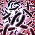 Illustration of microscopic bacteria cells Royalty Free Stock Photo