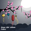 Illustration of mid autumn festival background