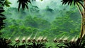 illustration of a military unit in the jungle