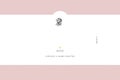 Illustration of a minimalist, simple, and elegant pale pink and white wine bottle label Royalty Free Stock Photo