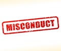 Misconduct text buffered Royalty Free Stock Photo