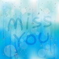 Illustration miss you summer Royalty Free Stock Photo