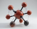 cyclopentane showing carbon and hydrogen atoms Royalty Free Stock Photo