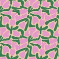 Creative collage modern floral seamless pattern