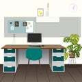 Illustration of modern Office cabin interior