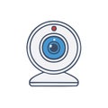 Illustration of a Modern Webcam Device for Video Calls and Online Communication in Home or Office Setting Royalty Free Stock Photo