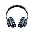 Illustration of a modern wireless headset for music, podcast, or gaming Royalty Free Stock Photo