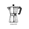 Illustration of moka pot