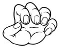 Monster Claw Cartoon Hand Royalty Free Stock Photo