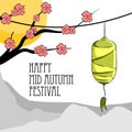 Illustration of happy mid autumn festival