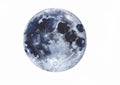 Illustration of the moon on a white background. Watercolour. The poster. Postcard. Print. Picture.