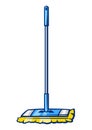 Illustration of mop. Housekeeping cleaning item for service and advertising.