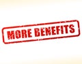 More benefits text buffered Royalty Free Stock Photo