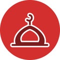 Illustration Mosque Icon For Personal And Commercial Use.