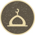 Illustration Mosque Icon For Personal And Commercial Use.