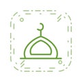 Illustration Mosque Icon For Personal And Commercial Use.