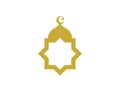 Illustration of a mosque. modern Islamic logo. good for any business, organization or foundation with a Islamic theme