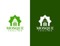 Illustration of a mosque. modern Islamic logo. good for any business, organization or foundation with a Islamic theme