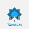 Illustration of mosque ramadan theme