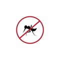 Illustration of mosquito warning icon. vector design