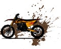 Illustration motocross rider ride the motocross bike Royalty Free Stock Photo