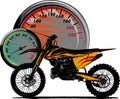 Illustration motocross rider ride the motocross bike Royalty Free Stock Photo
