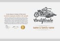 Illustration of motor club certificate