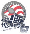 motorcycle shirt print vector art