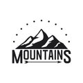 Mountains icon on white background