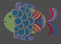 Illustration of a Multicolored Fish