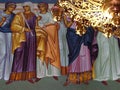 Illustration of mural in Greek Orthodox church Royalty Free Stock Photo