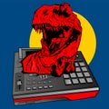 Beatmaker illustration hiphop rap vector