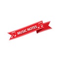 Illustration Music Notes for  design on white background Royalty Free Stock Photo