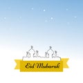 Illustration of Muslim Festival Eid Background