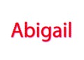 Illustration, name abigail isolated in a white background