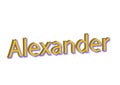 Illustration, name alexander isolated in a white background