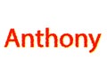 Illustration, name anthony isolated in a white background