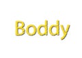 Illustration, name boddy isolated in a white background Royalty Free Stock Photo