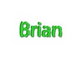 Illustration, name brian isolated in a white background