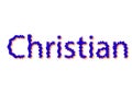 Illustration, name christian isolated in a white background