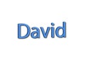 Illustration, name david isolated in a white background